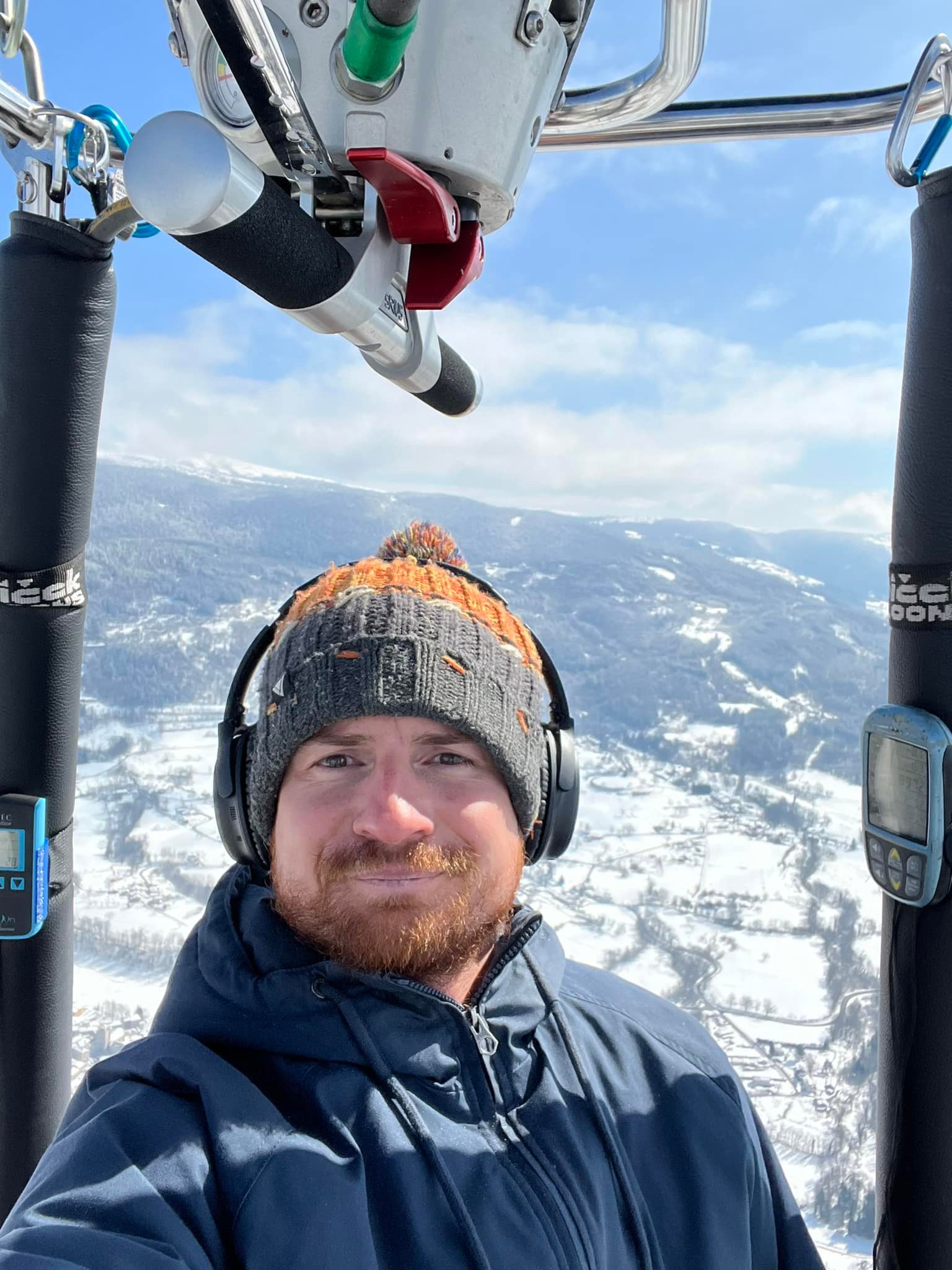 Clément Seigeot durant un vol par temps froid