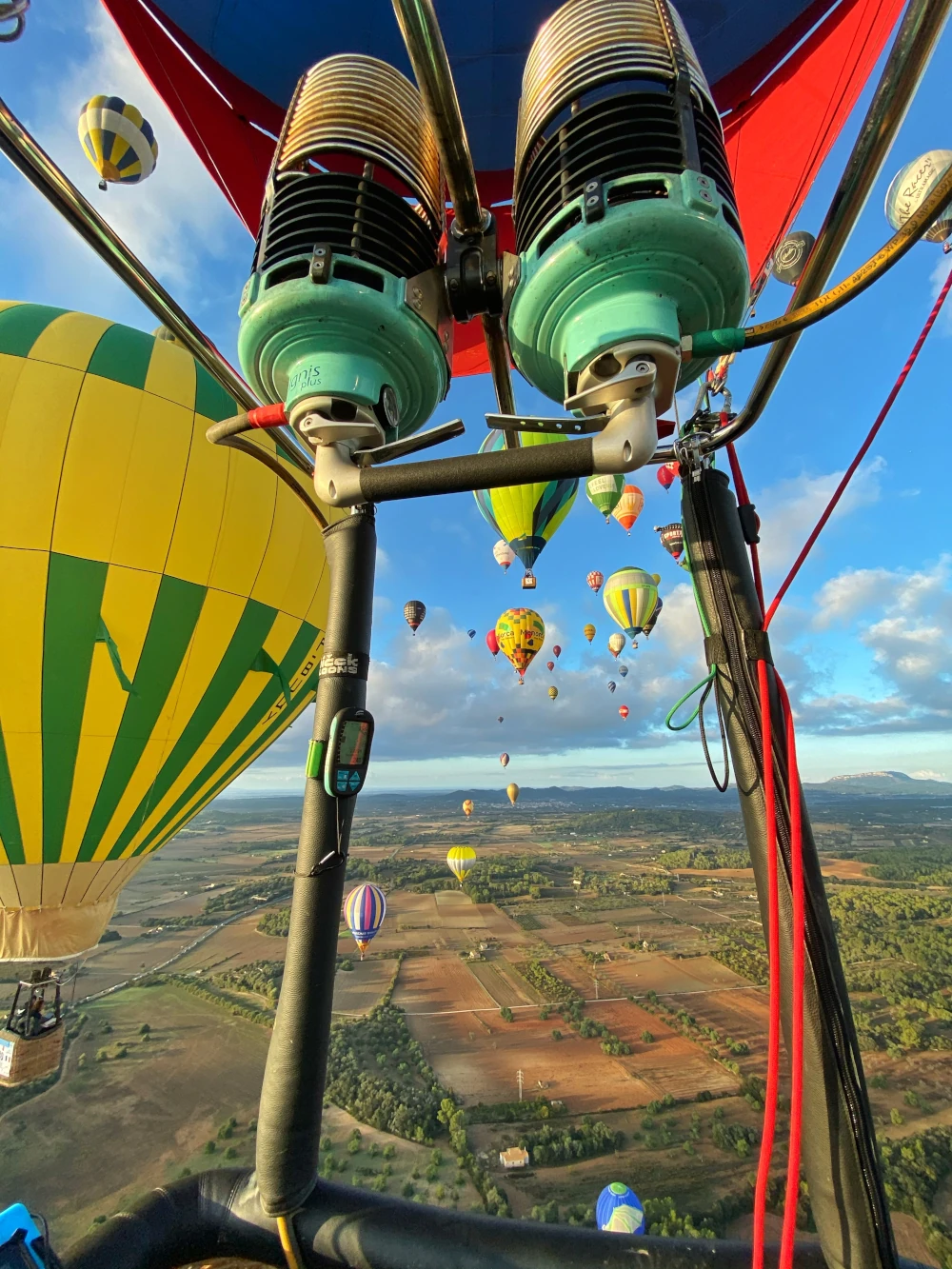 Les brûleurs d'une montgolfière
